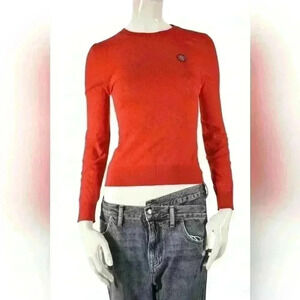 MERYLL ROGGE Red Bodycon Tech  Lace Polyamide Daisy Bodycon Top Medium